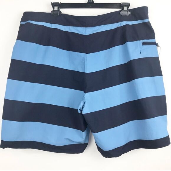 Patagonia Navy and Light Blue Board Short Swim Trunks - Picture 2 of 8